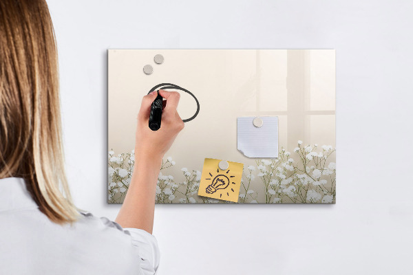 Dry erase board magnetic A stylish board for notes and photos