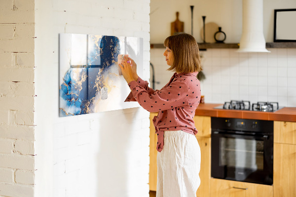 Magnetic dry erase board Modern board for photos and notes