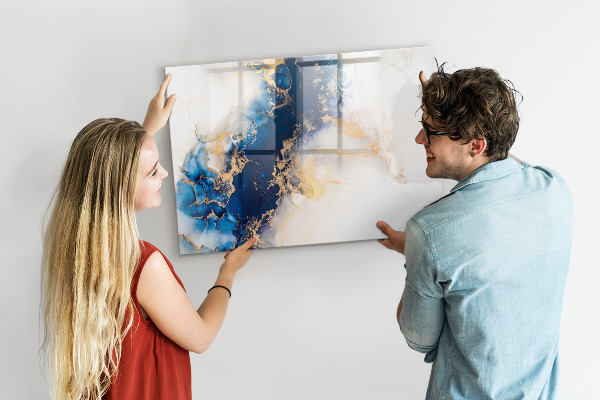 Magnetic dry erase board Modern board for photos and notes