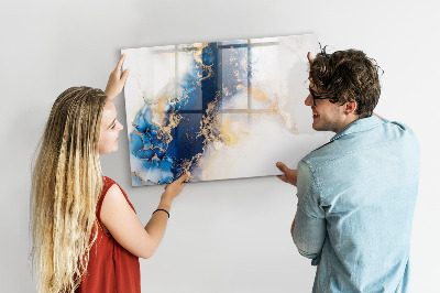 Magnetic dry erase board Modern board for photos and notes