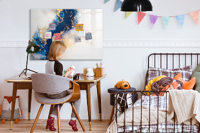 Magnetic dry erase board Modern board for photos and notes