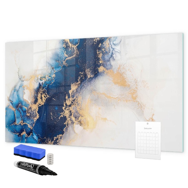 Magnetic dry erase board Modern board for photos and notes
