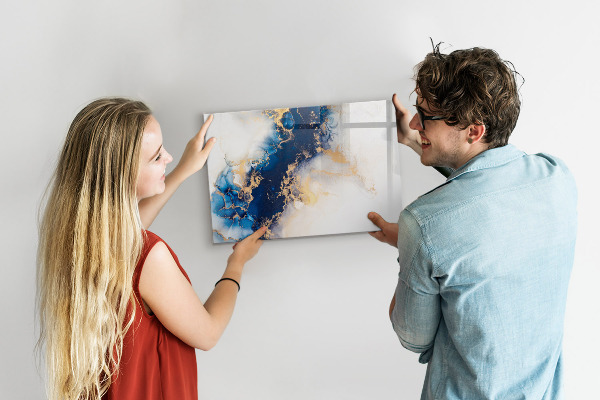 Magnetic dry erase board Modern board for photos and notes