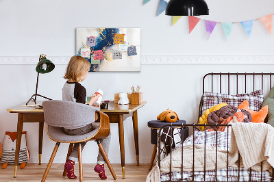 Magnetic dry erase board Modern board for photos and notes