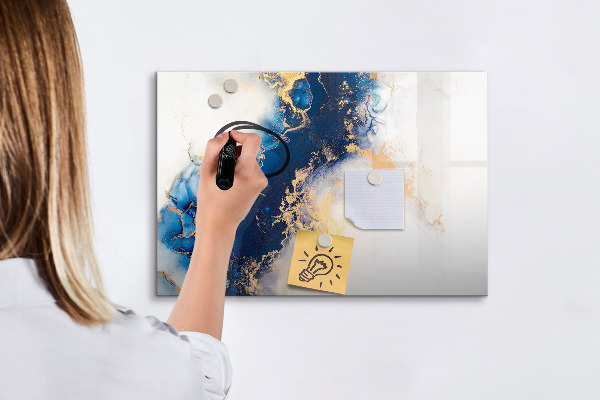 Magnetic dry erase board Modern board for photos and notes
