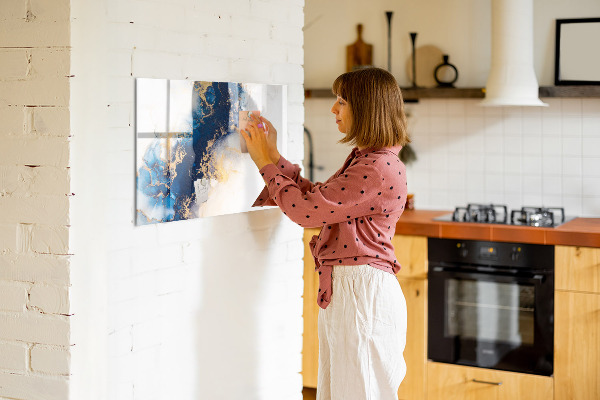 Magnetic dry erase board Modern board for photos and notes