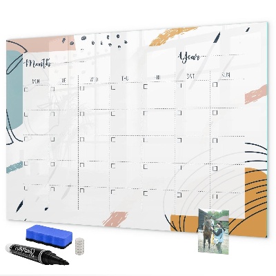 Dry erase board magnetic Photo planner with marker and eraser