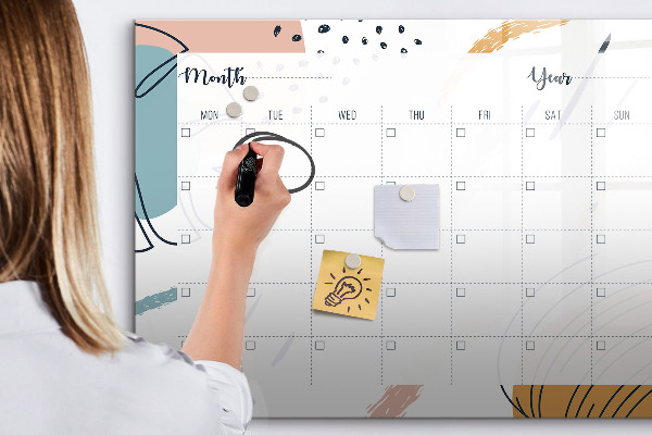 Dry erase board magnetic Photo planner with marker and eraser