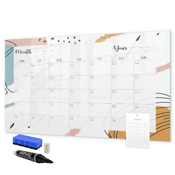 Dry erase board magnetic Photo planner with marker and eraser