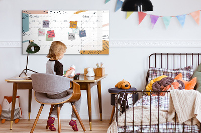 Dry erase board magnetic Photo planner with marker and eraser