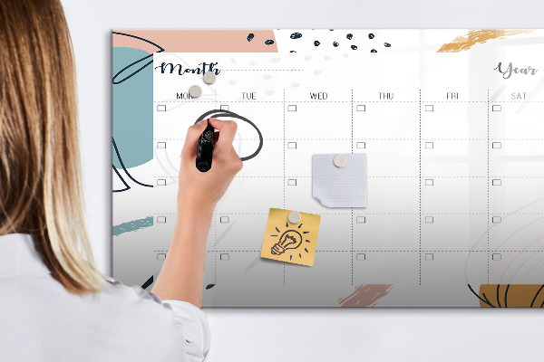 Dry erase board magnetic Photo planner with marker and eraser