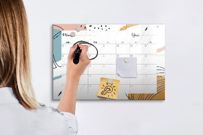 Dry erase board magnetic Photo planner with marker and eraser
