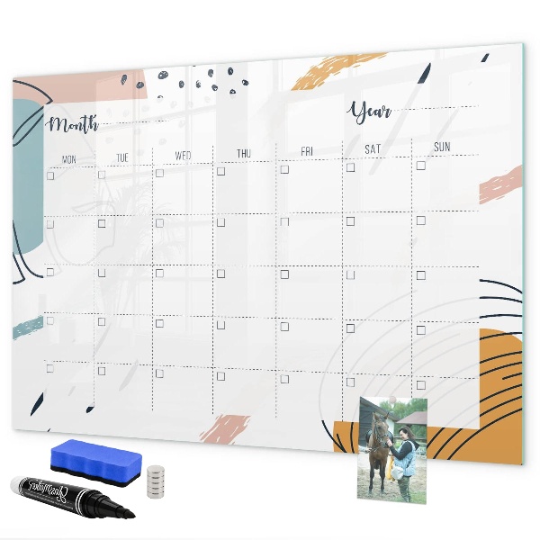 Dry erase board magnetic Photo planner with marker and eraser
