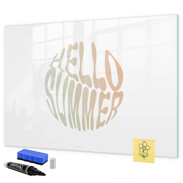 Magnetic dry erase board Summer memories on a magnetic board