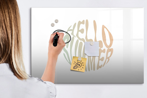 Magnetic dry erase board Summer memories on a magnetic board
