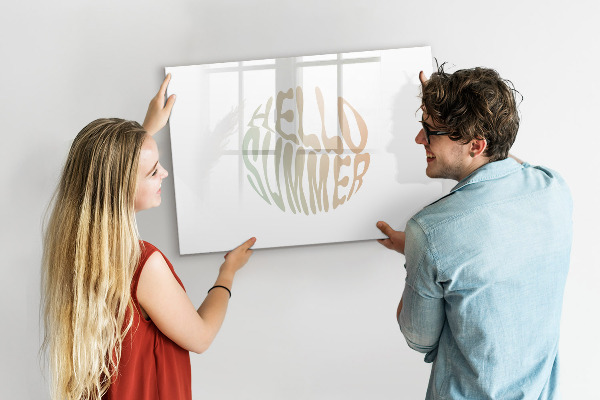 Magnetic dry erase board Summer memories on a magnetic board
