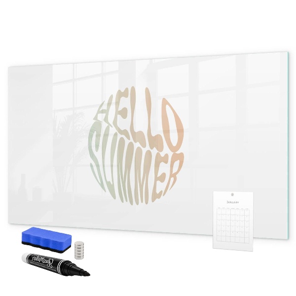 Magnetic dry erase board Summer memories on a magnetic board