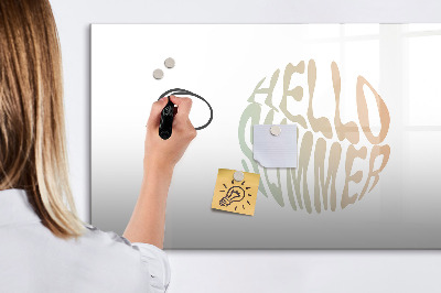 Magnetic dry erase board Summer memories on a magnetic board