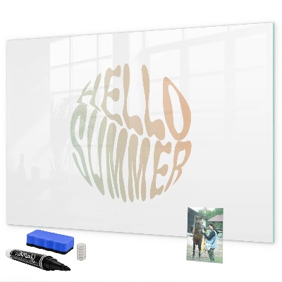 Magnetic dry erase board Summer memories on a magnetic board