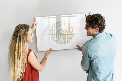 Magnetic dry erase board Summer memories on a magnetic board