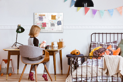 Dry erase board magnetic Weekly plan with space for photos