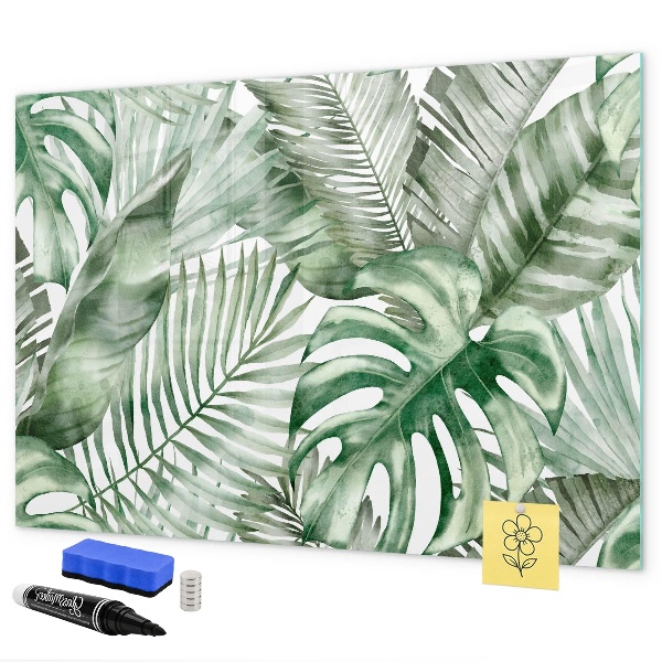Magnetic dry erase board Green poster with photos and accessories