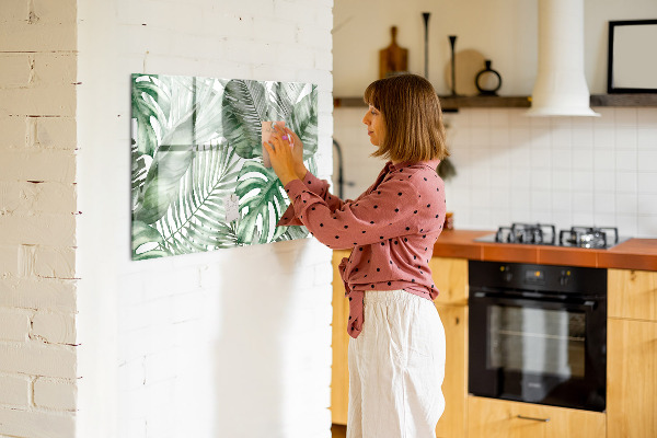 Magnetic dry erase board Green poster with photos and accessories