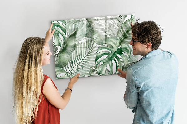 Magnetic dry erase board Green poster with photos and accessories