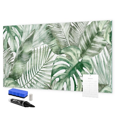 Magnetic dry erase board Green poster with photos and accessories