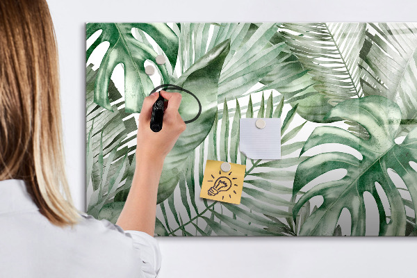 Magnetic dry erase board Green poster with photos and accessories