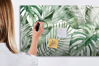 Magnetic dry erase board Green poster with photos and accessories