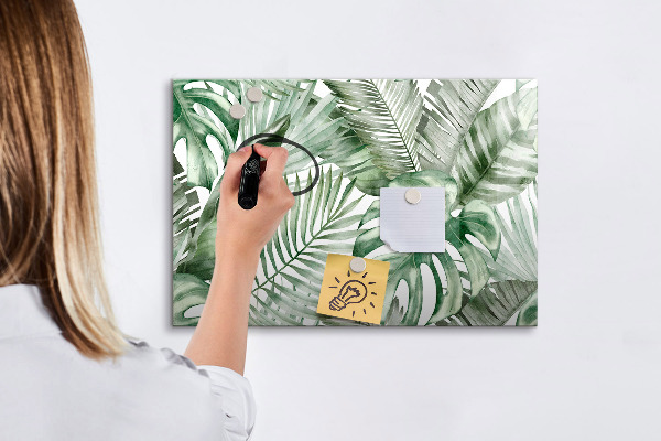 Magnetic dry erase board Green poster with photos and accessories