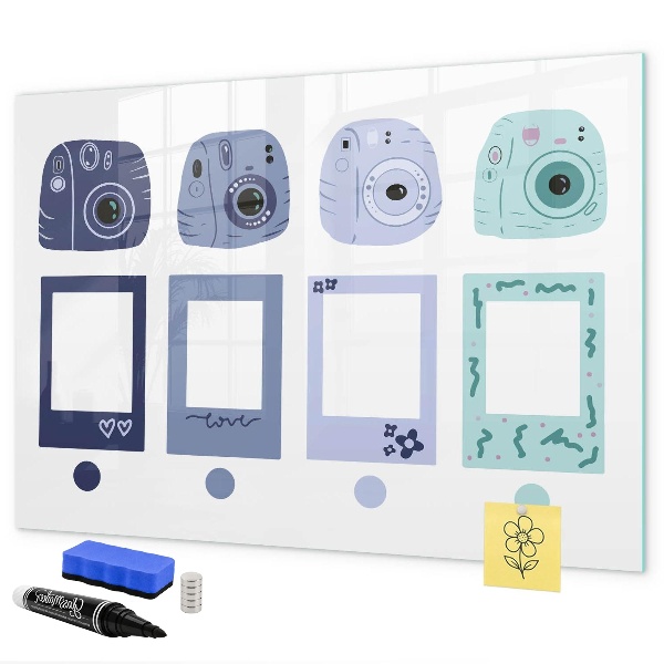 Magnetic dry erase board A creative place for memories and photos