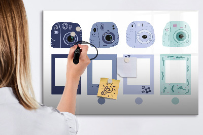 Magnetic dry erase board A creative place for memories and photos
