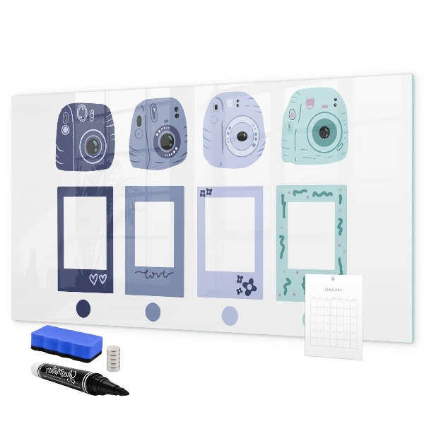 Magnetic dry erase board A creative place for memories and photos