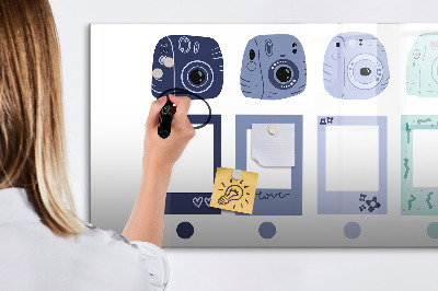 Magnetic dry erase board A creative place for memories and photos