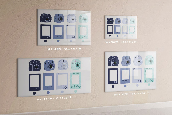Magnetic dry erase board A creative place for memories and photos