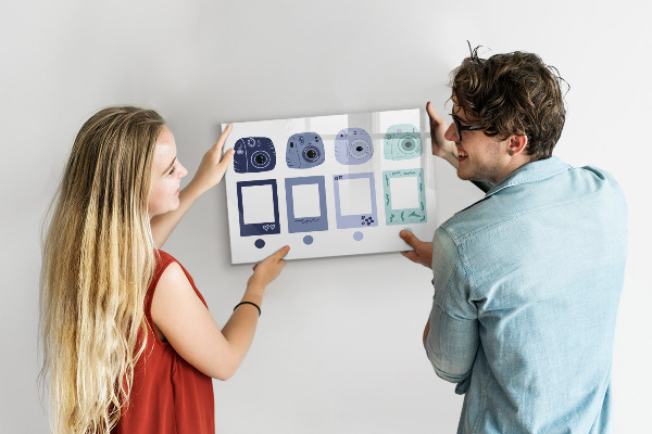 Magnetic dry erase board A creative place for memories and photos