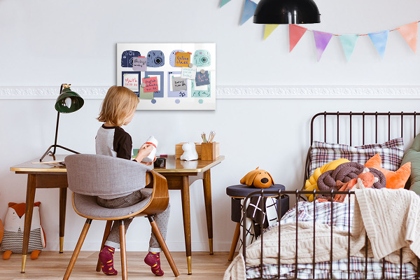 Magnetic dry erase board A creative place for memories and photos