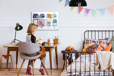 Magnetic dry erase board A creative place for memories and photos