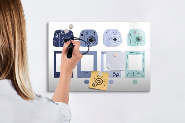 Magnetic dry erase board A creative place for memories and photos