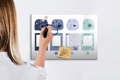 Magnetic dry erase board A creative place for memories and photos