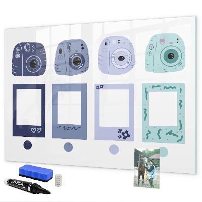 Magnetic dry erase board A creative place for memories and photos