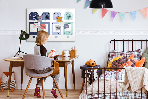 Magnetic dry erase board A creative place for memories and photos