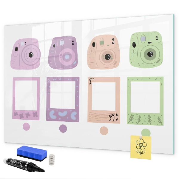 Dry erase board magnetic Creative board for photos and notes