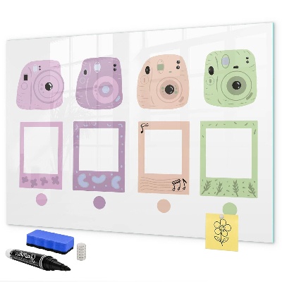 Dry erase board magnetic Creative board for photos and notes