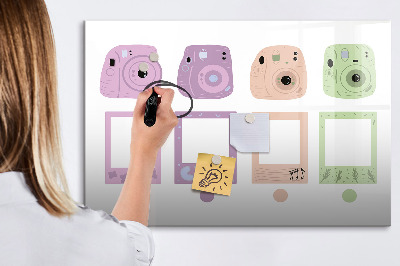 Dry erase board magnetic Creative board for photos and notes