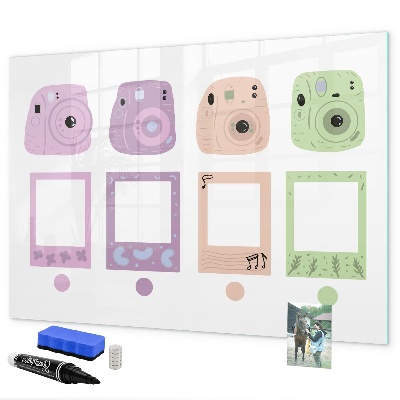 Dry erase board magnetic Creative board for photos and notes
