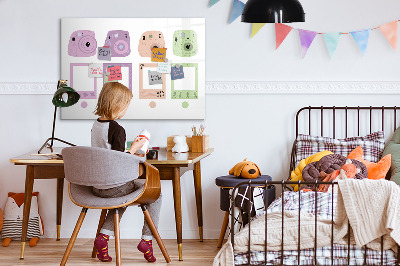 Dry erase board magnetic Creative board for photos and notes