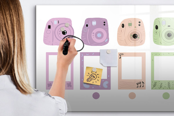 Dry erase board magnetic Creative board for photos and notes